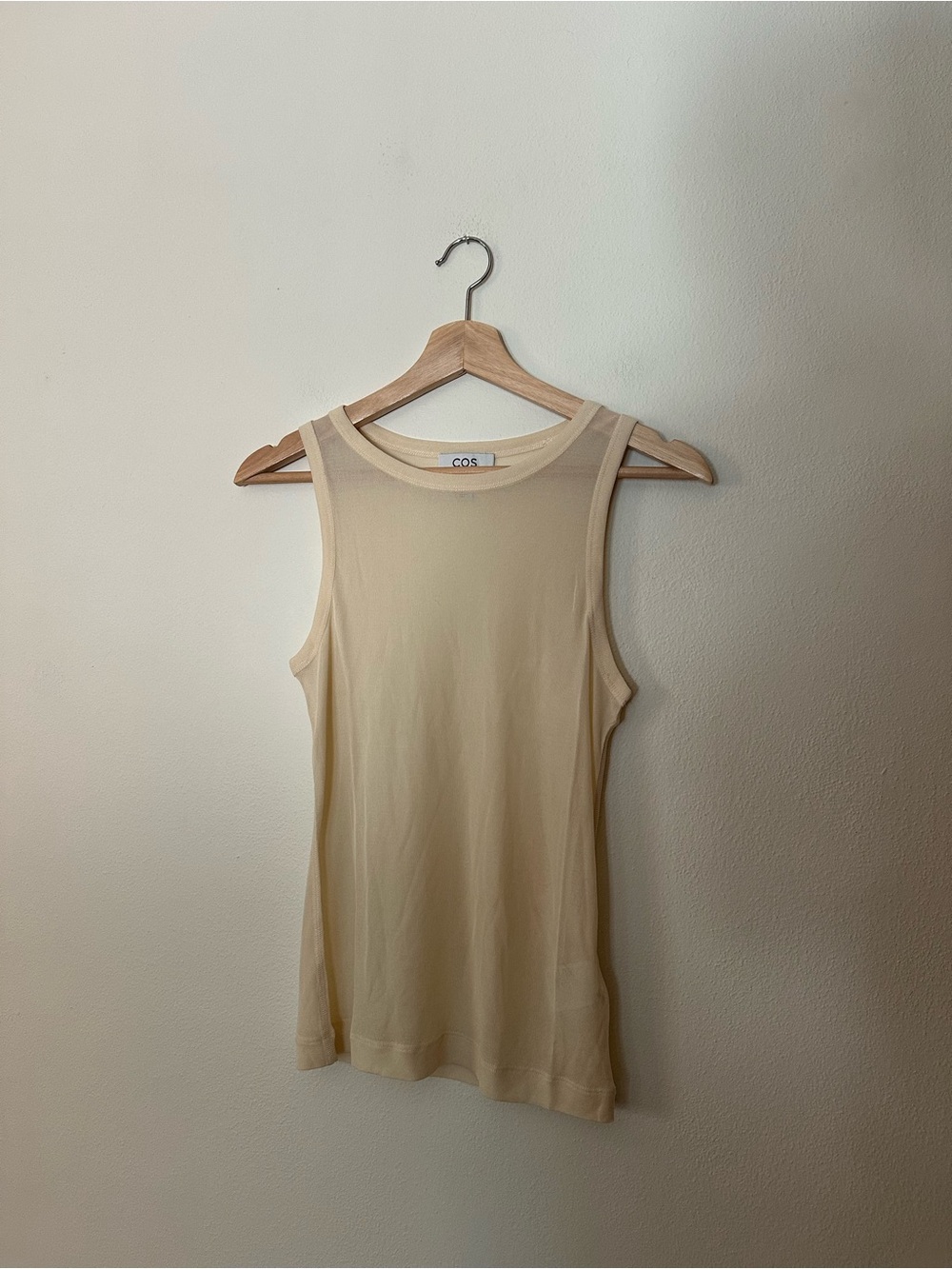 COS silk sheer tank top